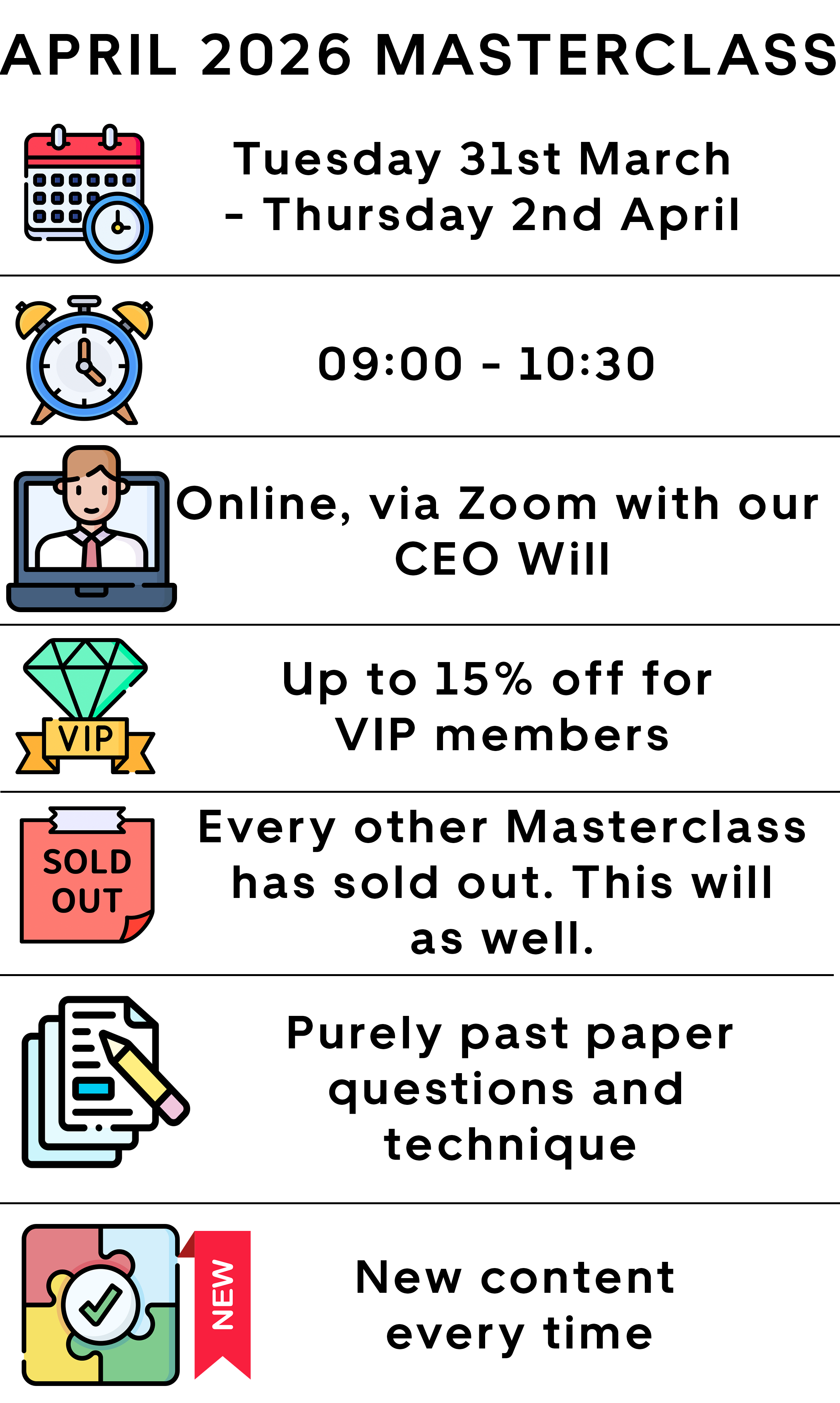 2026 April Masterclass Info 2026 April Masterclass Info