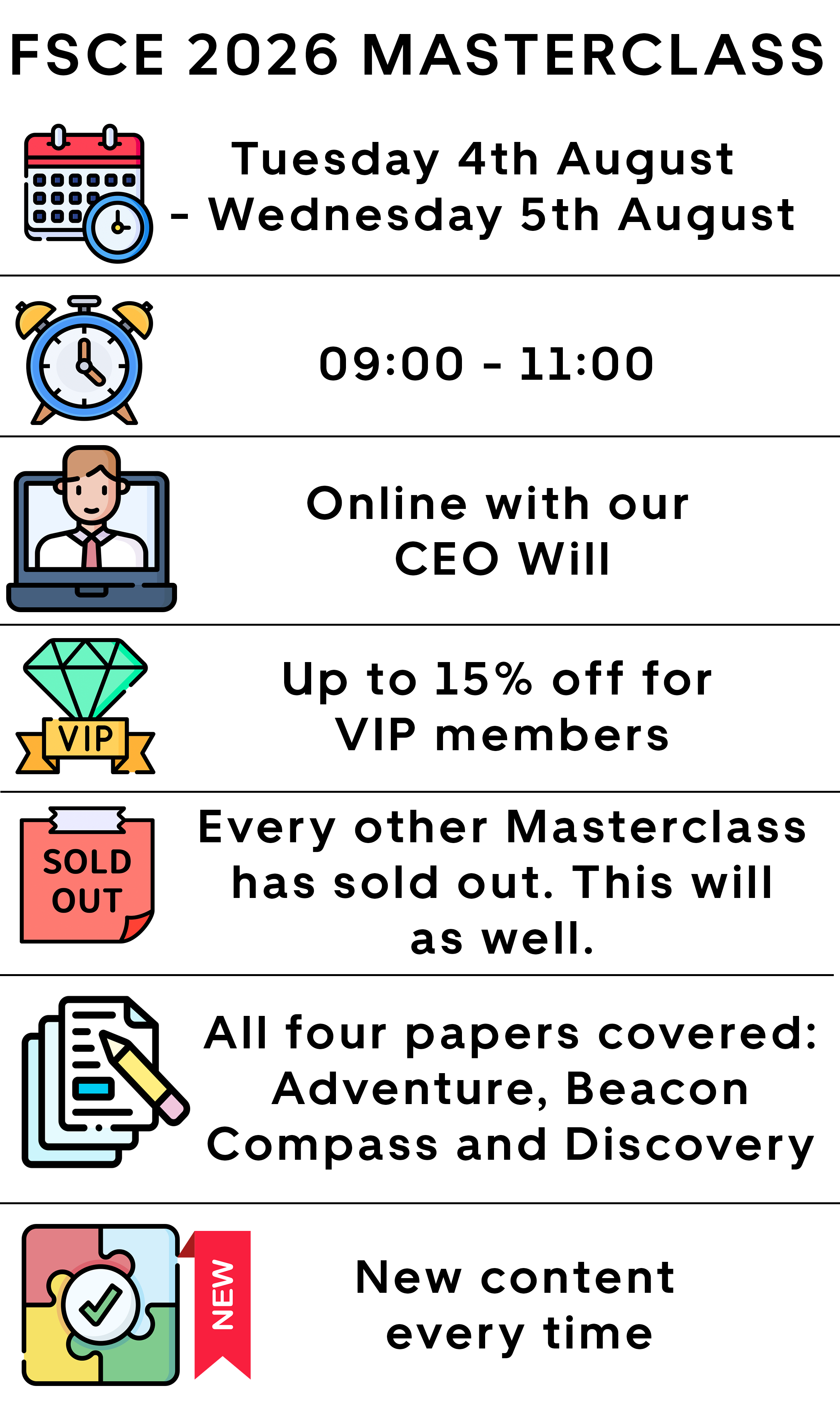 FSCE Summer Masterclass Info